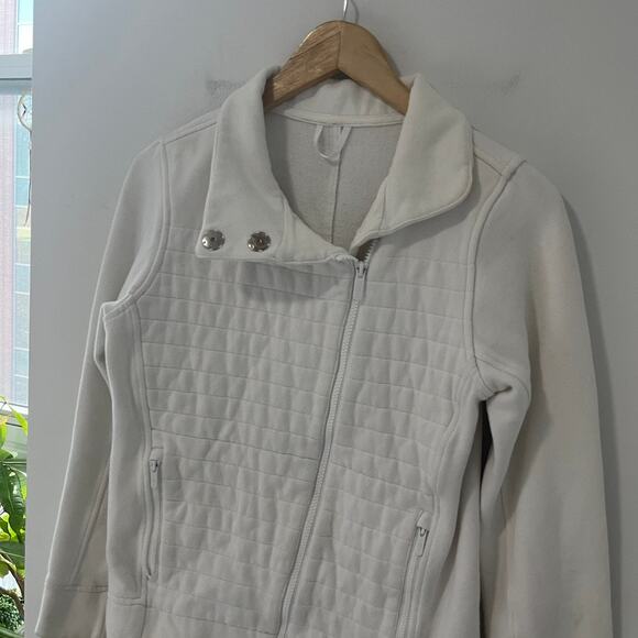 Lululemon White Fleece Be True Jacket Size 6 - Picture 3 of 6